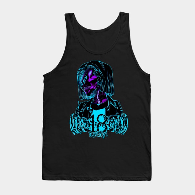 ANDROID NUMBER 18 (Death metal logo) Tank Top by LANX